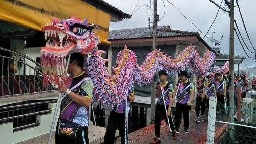 Dragon dance on parade