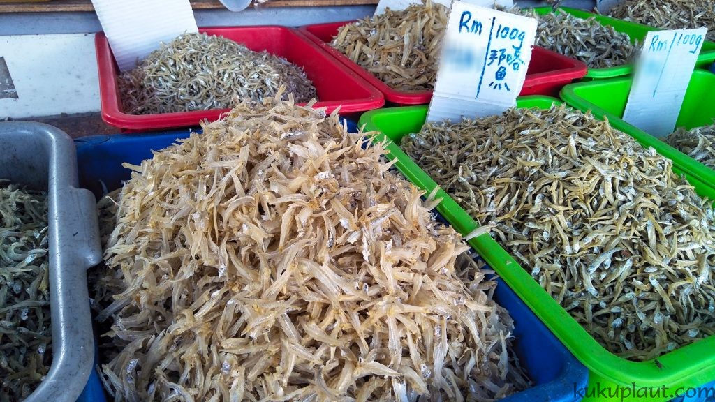 Dried fish on sale at the market